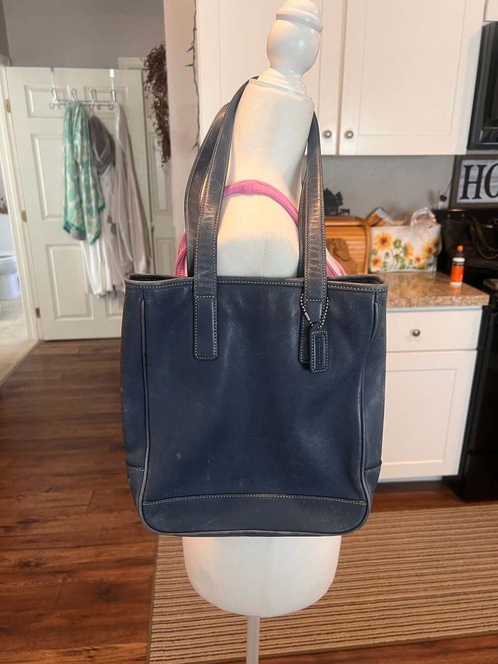 Coach Navy Leather Tote